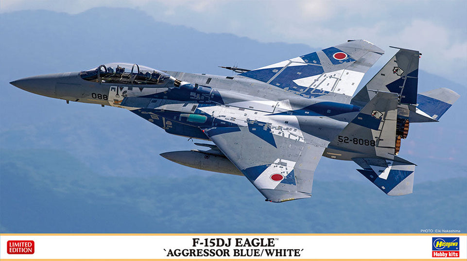 1/72 J.A.S.D.F. F-15DJ Eagle Aggressor Blue/White Camo Scheme by HASEGAWA