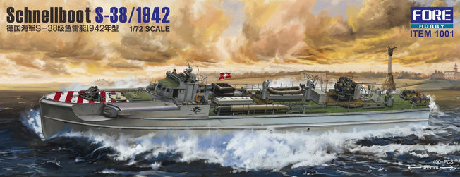 FORE Hobby FOR-1001 1/72 Scale Schnellboot S-38 w/ Display Stand