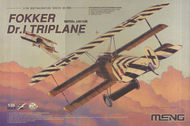 1/24 Fokker Dr.I Triplane by Meng Models