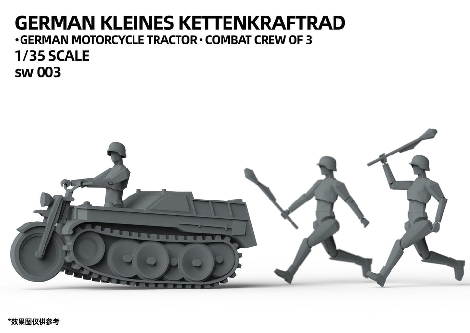 SUYATA SW003 - Moveable Soldiers Series - 1/35 Scale German Kettenkraftrad with crew