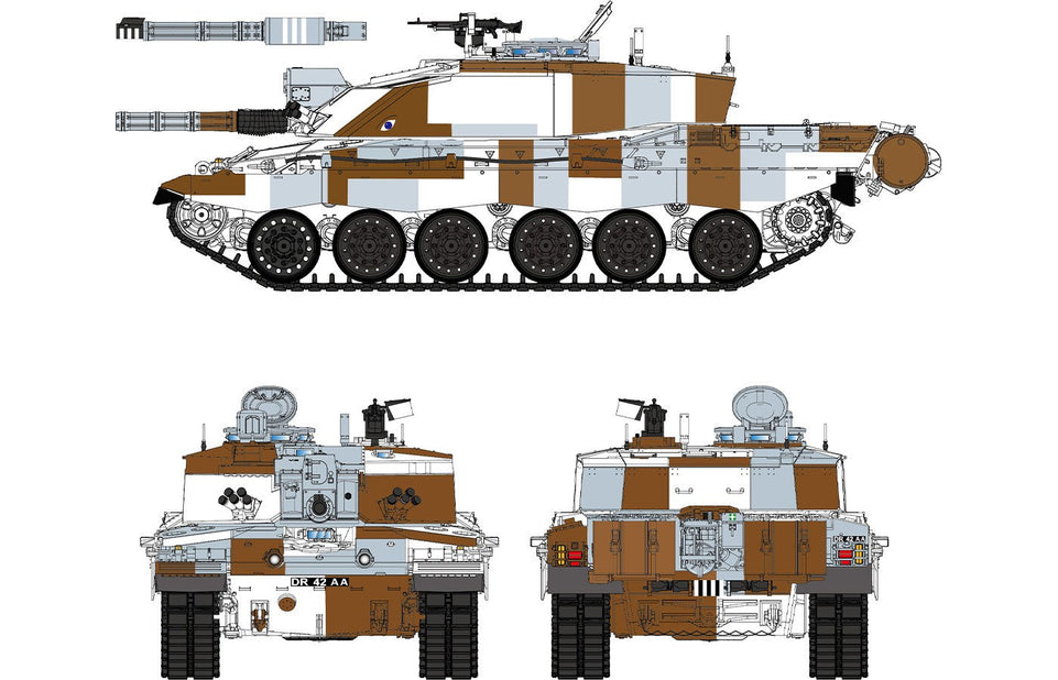 RyeField RM5039 1/35 BRITISH Main Battle Tank CHALLENGER 2  with Movable Tracks