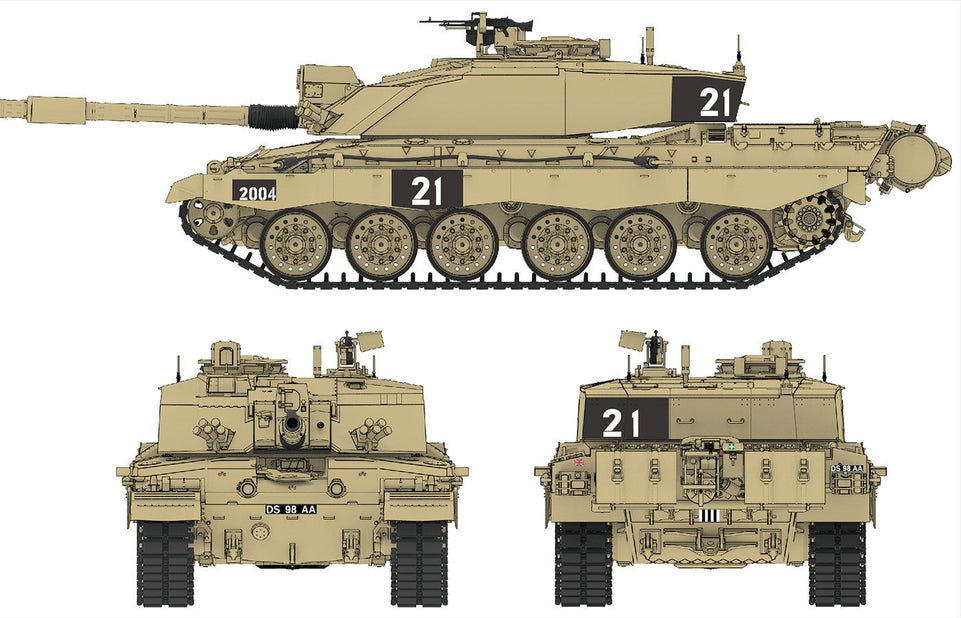 RyeField RM5039 1/35 BRITISH Main Battle Tank CHALLENGER 2  with Movable Tracks