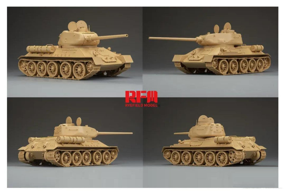 1/35 T34/85 Model 1945 No.174 Factory with Sectional Tracks by RyeField Model