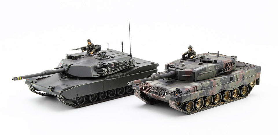 1/72 M1 ABRAMS & LEPOARD 2 NATO MAIN BATTLE TANK COMBO KIT