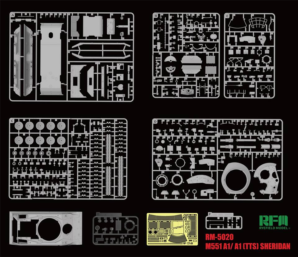 1/35 U.S. M551A1/M551A1 TTS Sheridan RYEFIELD MODEL 5020