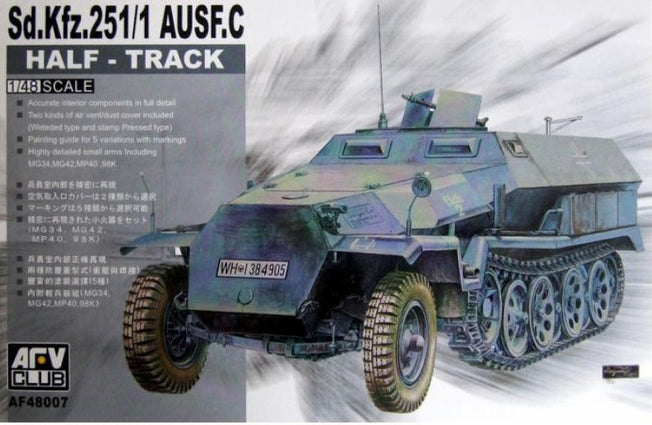 1/48 GERMAN SD.KFZ 251/1 AUSF. C HALF-TRACK AFV CLUB AF48007