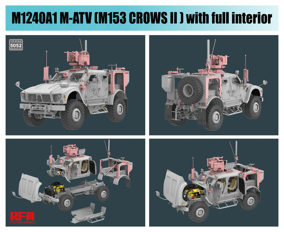 Rye Field RM5052 1/35 M1240A1 M-ATV M153 CROWS II w/ Full Interior