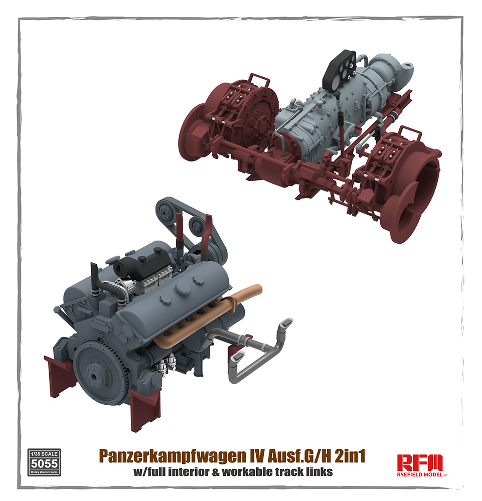 1/35 Pz.kpfw.IV Ausf.G/H 2in1 with full interior and individual track links by RyeField Models