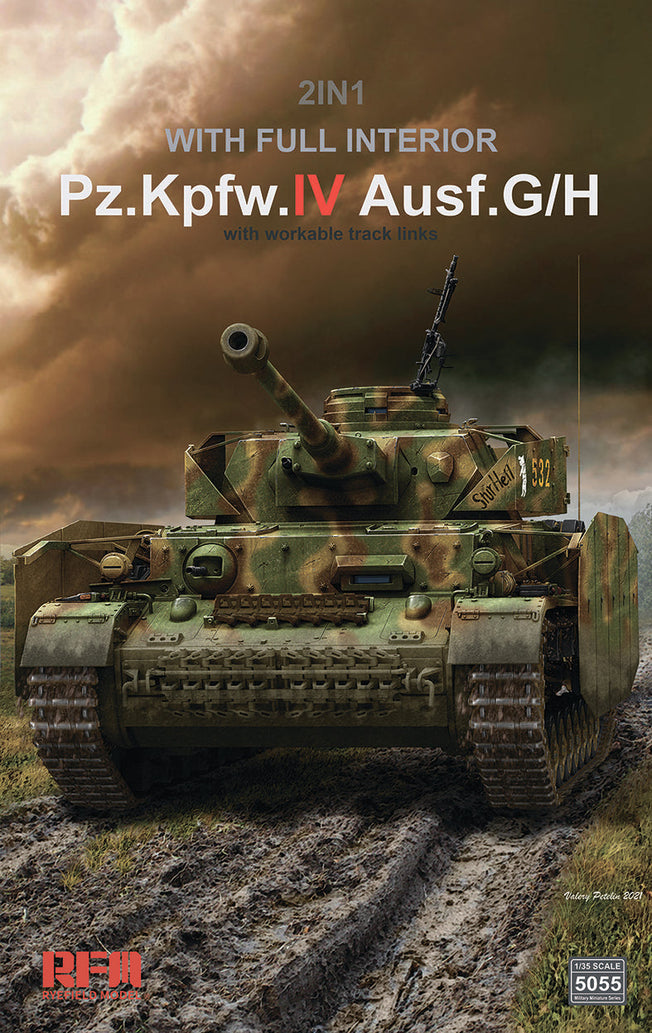 1/35 Pz.kpfw.IV Ausf.G/H 2in1 with full interior and individual track links by RyeField Models