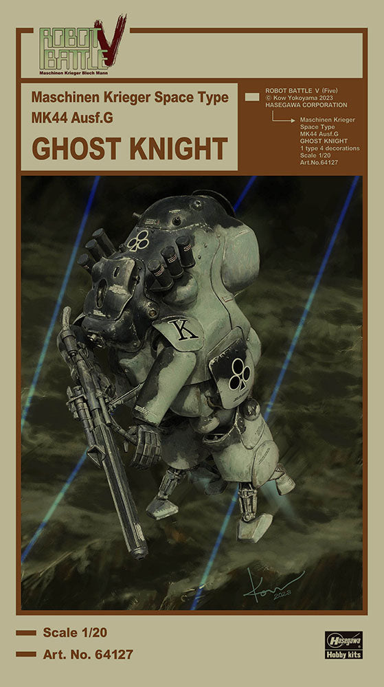1/20 Maschinen Krieger Robot Battle V Type 44 Heavy Armor Combat Suit MK44 AusfG Ghost Knight by Hasegawa