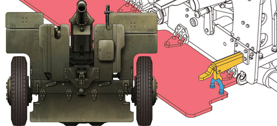 1/35 105mm HOWITZER M2A1 CARRIAGE M2A2 (WW II VERSION) AFV CLUB