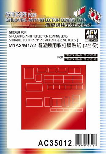 STICKER FOR SIMULATING ANTI REFLECTION COATING FOR M1A1/M1A2