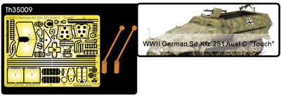WWII GERMAN SD.KFZ.251 AUSF C 4 MACHINE GUN SHIELD & TOOL BU