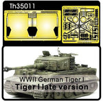 WWII GERMAN TIGER I LATE VERSION 4 MUFFLER COVER & TOOL BUCK AFV CLUB TH35011