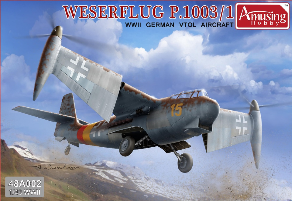 Amusing Hobby 48A002 1/48 WWII German VTOL Weserlug P.1003/1, Luftwaffe 1946