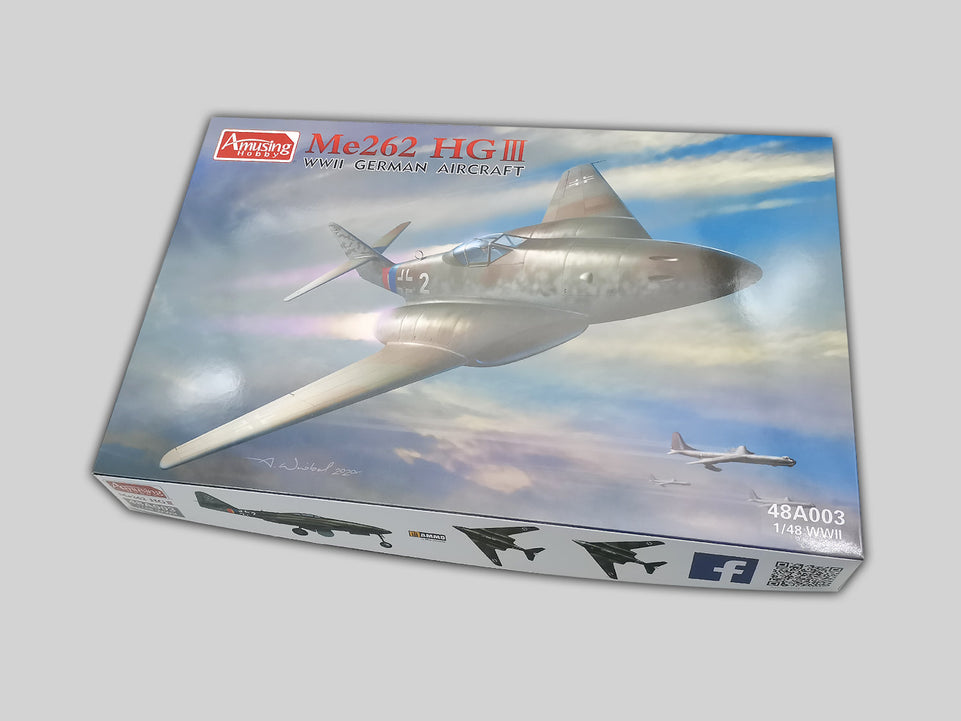 Amusing Hobby 48A003 1/48 Me262 HG.III Jet Fighter, Luftwaffe 1946