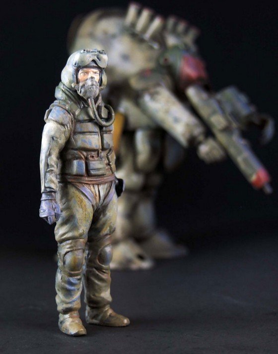 HAS-64007 1/20 Maschinen Krieger MK44 AMMOKNIGHT (Smartgun Equipment Type) w/ Crew Figure by Hasegawa