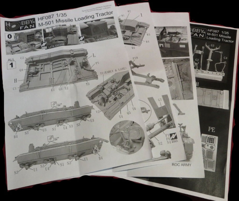 HOBBY FAN 1/35 M-501 MISSILE LOADING TRACTOR (MISSILE NOT INCLUDED)