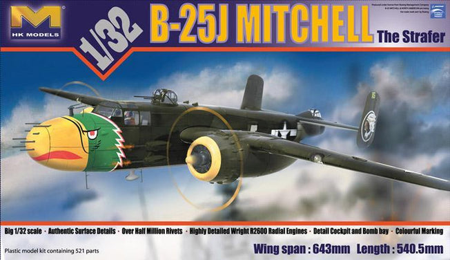 1/32 B-25J MITCHELL 'STRAFER'-CRYSTAL VERSION W/BONUS PARTS