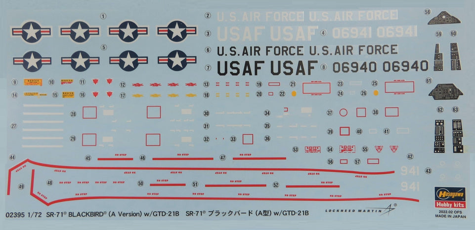 Hasegawa 1/72 SR-71A Blackbird with GTB-21B Drone