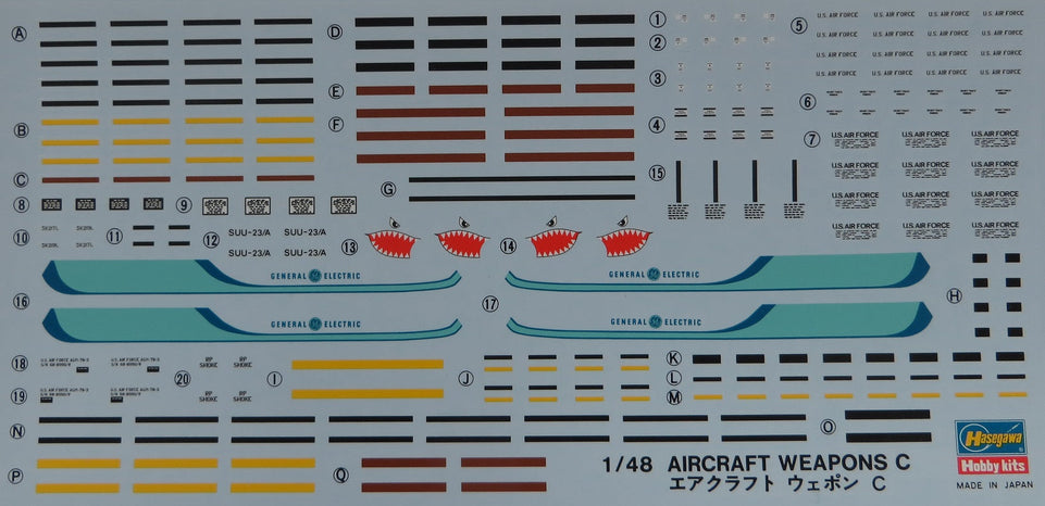 1/48 U.S. AIRCRAFT WEAPONS C - Guided Bombs and Rockets HASEGAWA 36003 (X48-3)