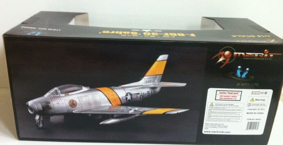 1/18 USAF F-86F Sabre Jet, MAJ J. Jabara 1953 by JS International HK 60022 - Prebuilt & Prepainted Diecast Plane