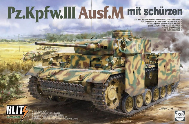 1/35 PANZER PZ.KPFW.III AUSF.M. MIT SCHURZEN - BLITZ BY TAKOM