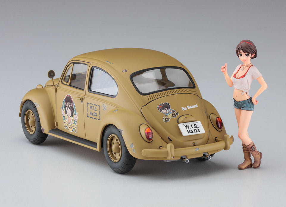 WILD EGG GIRLS NO. 3 - 1/24 Volkswagen Beetle Type I with "REI HAZUMI" EGG GIRL FIGURE by HASEGAWA