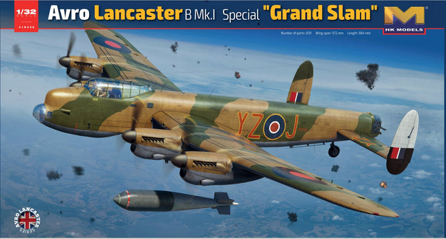 1/32 AVRO Lancaster B Mk.I with Grand Slam Bomb model kit by Hong Kong Model