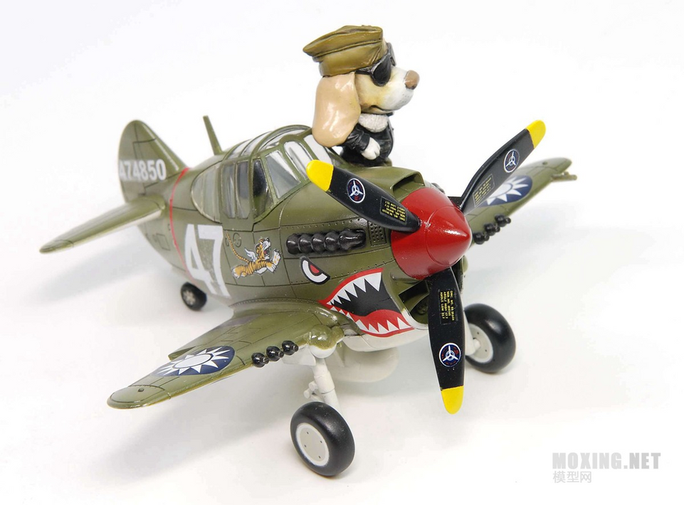 QT CURTISS P-40 WARHAWK AND PILOT (PUPPY PILOT) TIGER MODELS TT002