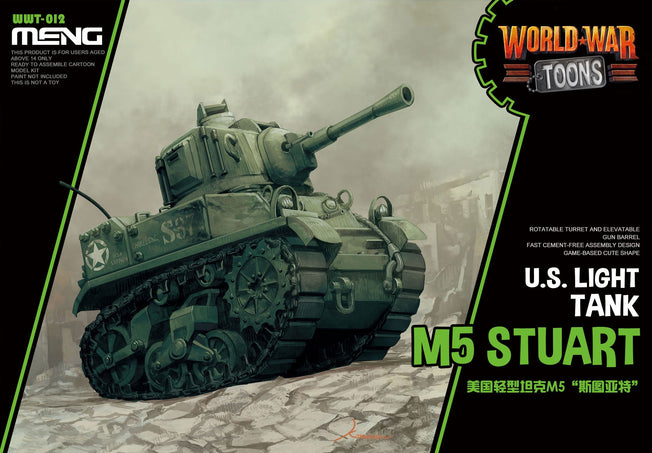 MENG MODELS MEN-WWT012 - WORLD WAR TOONS U.S. M5 STUART LIGHT TANK