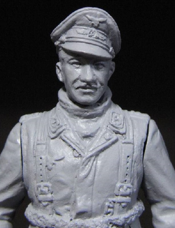 1/48 Bf109E-4/N Kit w/ "Super Ace" "GALLAND" Resin Figure by Hasegawa