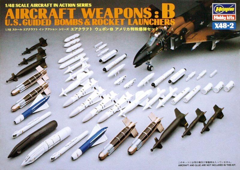 1/48 U.S. AIRCRAFT WEAPONS B - U.S. GUIDED MISSILES & ROCKETS HASEGAWA 36002 (X48-2)