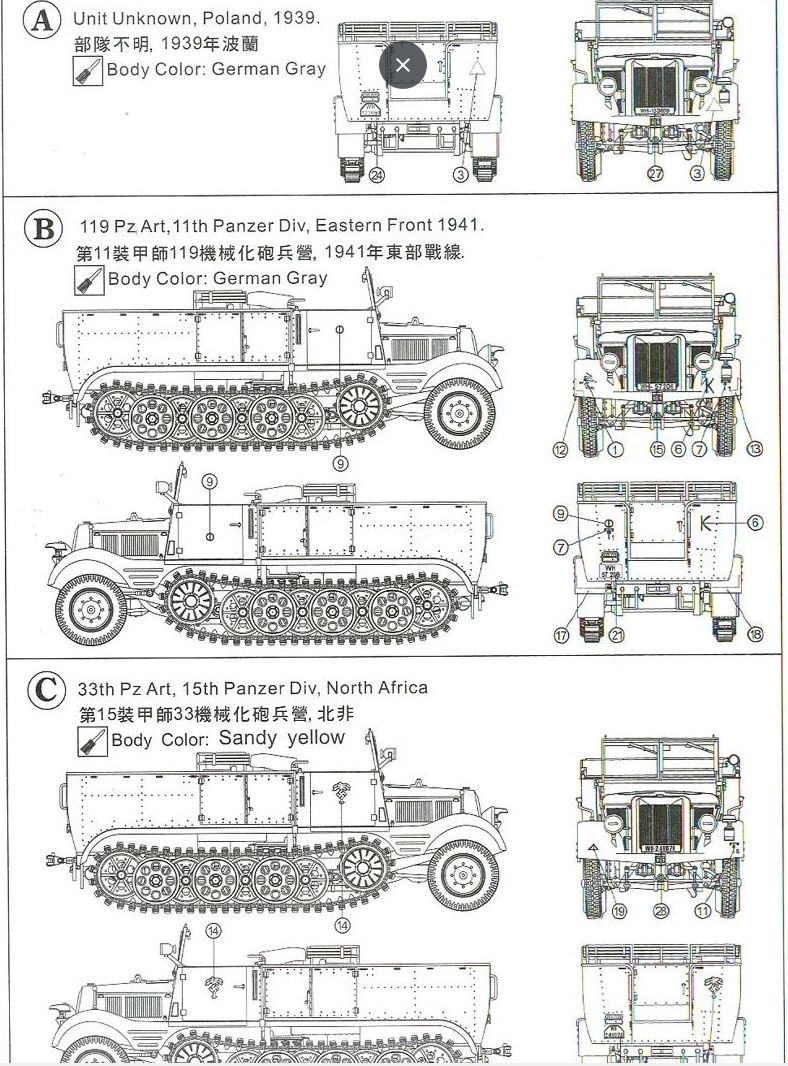 1/35 SDKFZ 11 3 TON HALF TRACK AFV CLUB AF35040