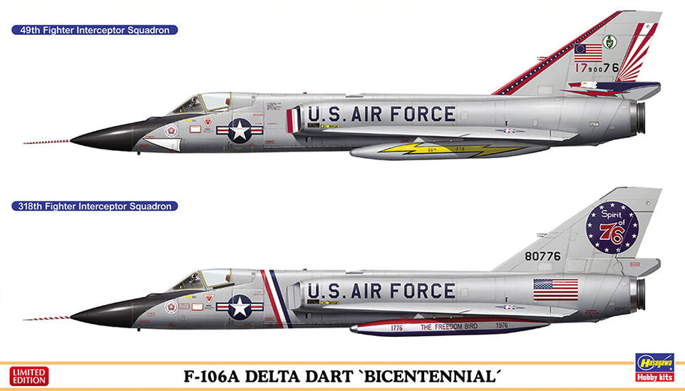 1/72 F-106A Delta Dart 'Bicentennial' 2 Model kits Set HASEGAWA 02402