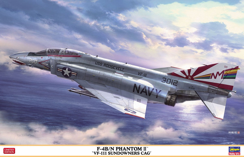 1/48 F-4B/N VF111 SUNDOWNER CAG W/ONE PIECE CANOPY by HASEGAWA 07503