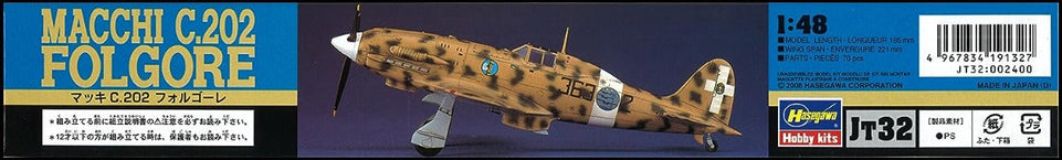 1/48 MACCHI C.202 FOLGORE BY HASEGAWA JAPAN (#09132 JT32)