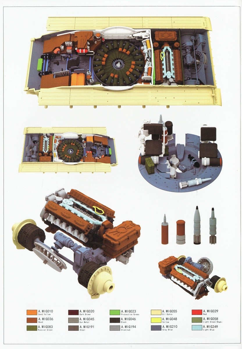 Amusing Hobby 35A041 1/35 Russian T-72AV MBT w/ Full Interior & Movable Tracks