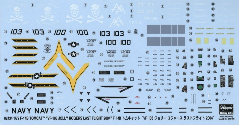 1/72 F-14B Tomcat Jolly Rogers HASEGAWA 02434