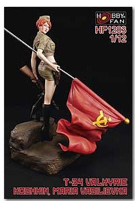 1/12 T-34 VALKYRIE KOSHKIN, MARIA VASILIEVNA HOBBY FAN RESIN FEMALE FIGURINE