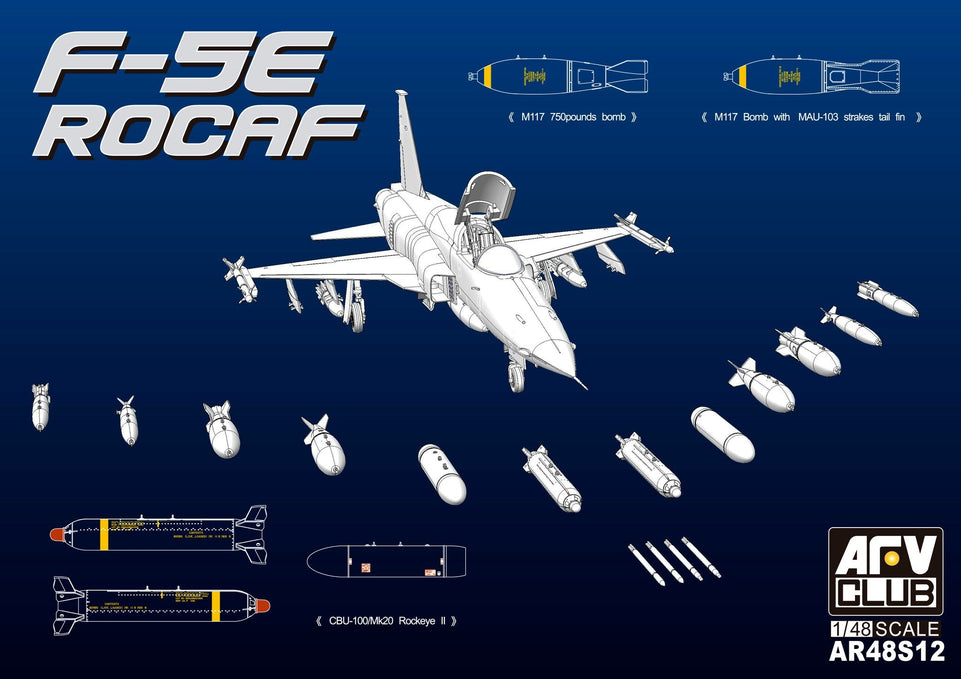 1/48 F-5E fighter/bomber with AIR-to-Service Bombs  AFV CLUB AR48S12