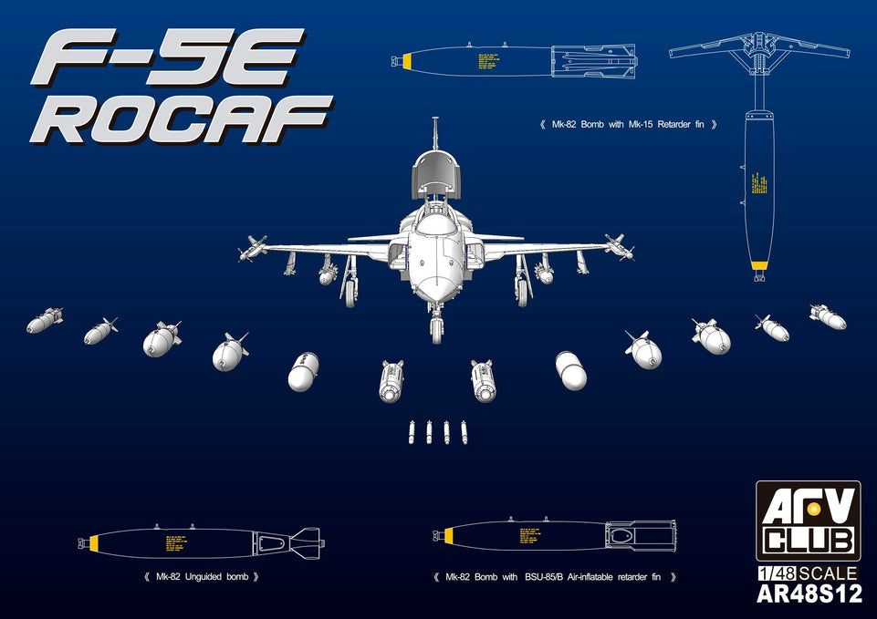 1/48 F-5E fighter/bomber with AIR-to-Service Bombs  AFV CLUB AR48S12