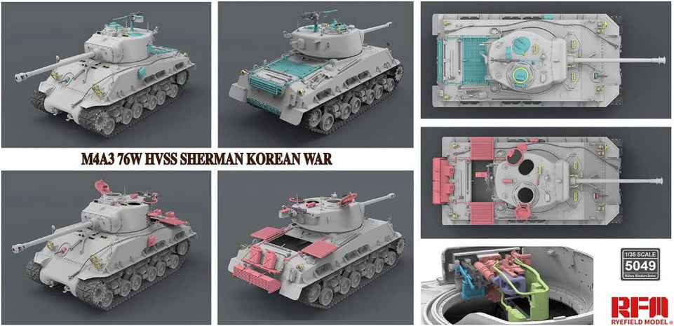 1/35 M4A3 76W HVSS SHERMAN KOREAN WAR - RYEFIELD MODEL 5049