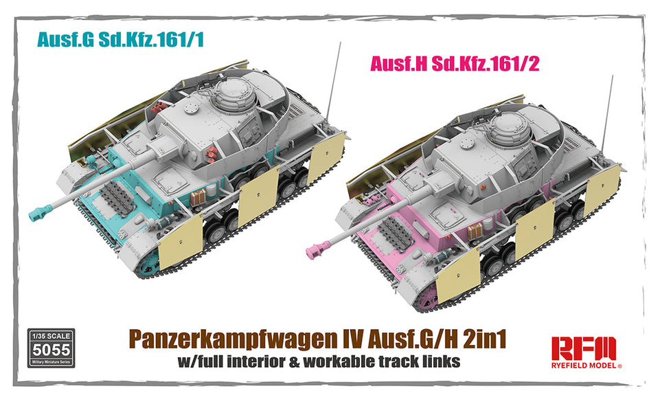 1/35 Pz.kpfw.IV Ausf.G/H 2in1  with full interior and individual track links by RyeField Models