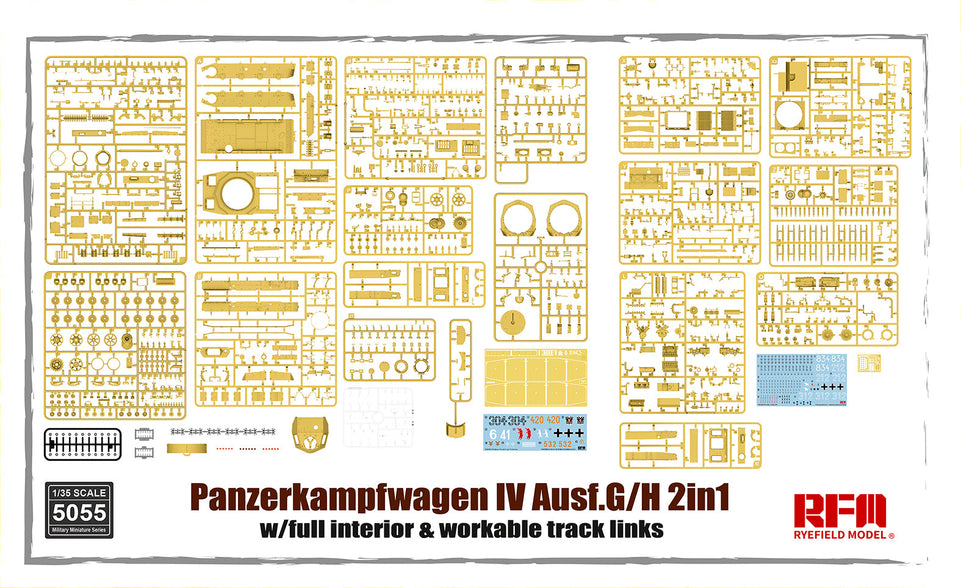 1/35 Pz.kpfw.IV Ausf.G/H 2in1  with full interior and individual track links by RyeField Models