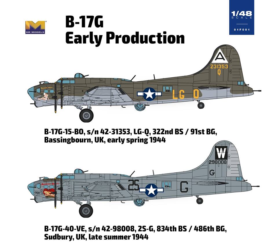 1/48 B-17G Early Version from HK Models 01F001 HONG KONG MODEL 01F001