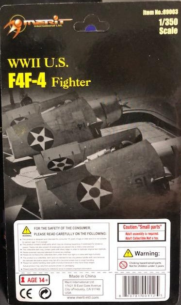 1/350 WWII U.S. F4F-4 FIGHTER PLANE (SET OF 6)