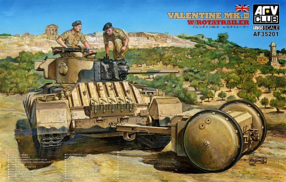 1/35 VALENTINE MK. III WITH ROTATRAILER AFV CLUB AF35201