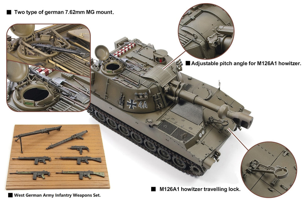 1/35 German Self-Propelled Howitzer M108G 105mm/L23 Howitzer by AFV CLUB AF35330