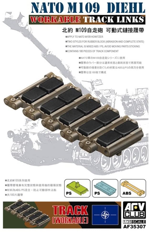 1/35 NATO M109 DIEHL WORKABLE TRACK AFV CLUB AF35307